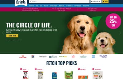 Fetch website