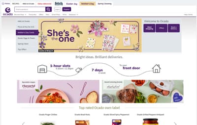 Ocado website